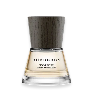Burberry Touch for Women Eau de Parfum bottle with curved glass design and soft pink fragrance