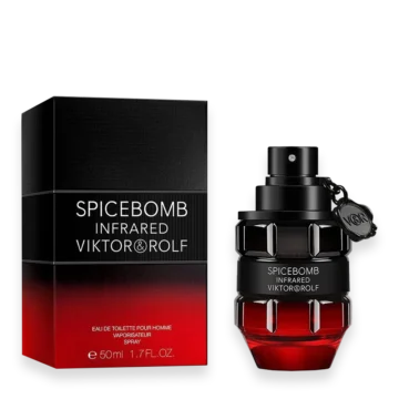 Spicebomb Infrared by Viktor & Rolf with red chili, grapefruit, and warm leather creating an intense and bold masculine aroma