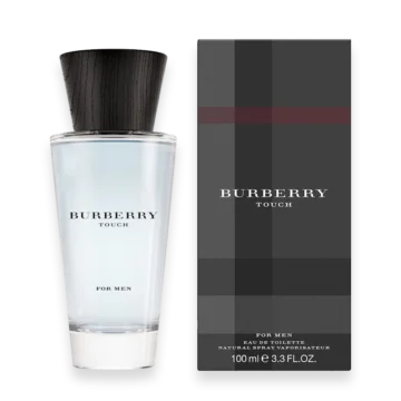 Burberry Touch for Men Eau de Toilette bottle with wooden cap and minimalist design