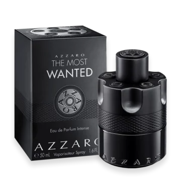 The Most Wanted by Azzaro with fiery spices, warm vanilla, and woody notes creating a bold, seductive masculine fragrance
