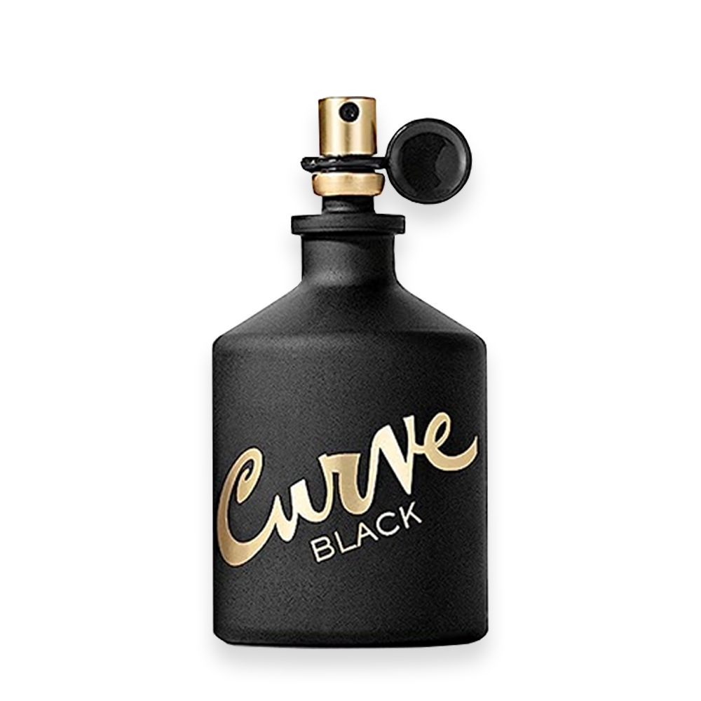Curve Black Cologne by Liz Claiborne » Scott Beauty Shop Curve Black cologne bottle by Liz Claiborne with dark curved glass design