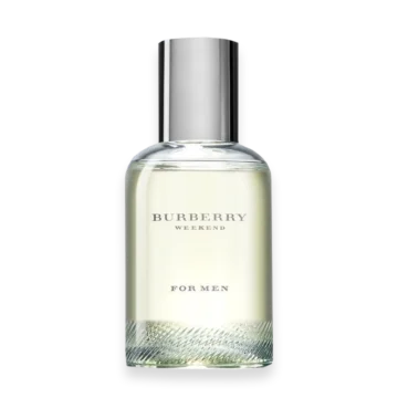 Burberry Weekend for Men Eau de Toilette bottle with soft beige fragrance and minimalist Burberry design