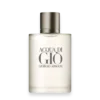Bottle of Acqua Di Giò perfume featuring a sleek, minimalist design inspired by the Mediterranean Sea