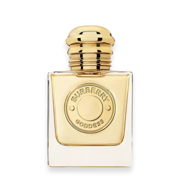 Burberry Goddess women’s perfume bottle with soft golden liquid and elegant cap