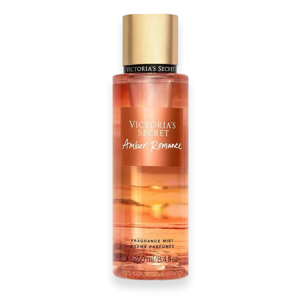 Amber Romance Fragrance Mist 8.4 oz bottle by Victoria's Secret with warm amber scent