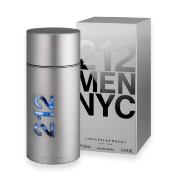 212 for Men by Carolina Herrera bottle with fresh citrus, spice and woody musk notes