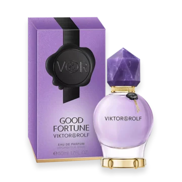 Good Fortune by Viktor and Rolf perfume bottle with purple crystal cap