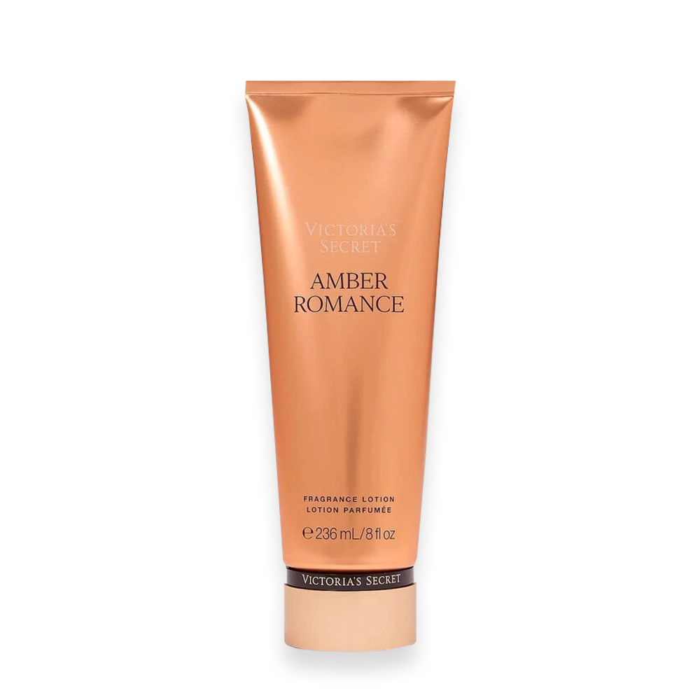 295VS » Scott Beauty Shop Victoria’s Secret Amber Romance Fragrance Lotion bottle with warm amber-toned packaging