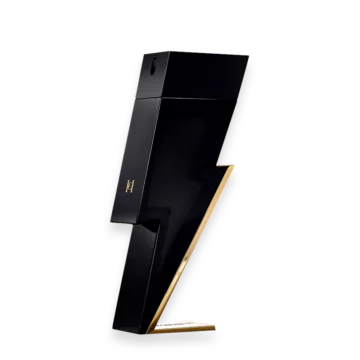 Bad Boy by Carolina Herrera lightning bolt shaped black and gold perfume bottle