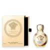 Versace Eros Pour Femme perfume bottle with gold design and Medusa emblem