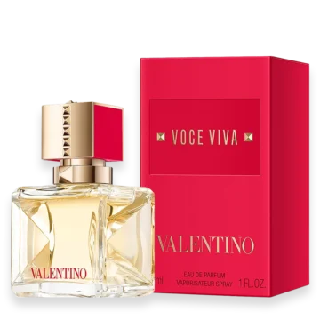 Valentino Voce Viva Eau de Parfum clear bottle with golden cap