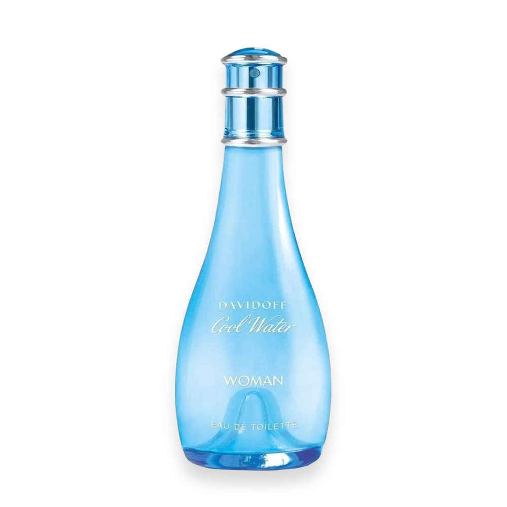 Davidoff Cool Water Eau de Parfum for Women » Scott Beauty Shop Davidoff Cool Water for Women perfume bottle with light blue liquid and silver cap