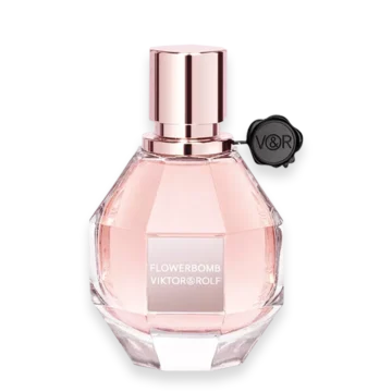 Flowerbomb by Viktor & Rolf perfume bottle with faceted pink crystal design