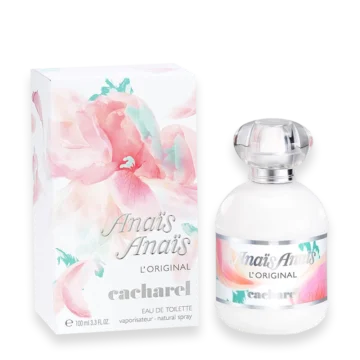 Anaïs Anaïs L’Original by Cacharel white floral perfume bottle with delicate design