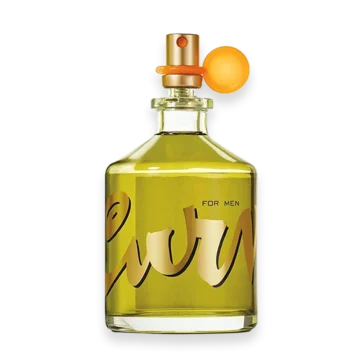 Curve for Men cologne bottle by Liz Claiborne with silver and black curved design