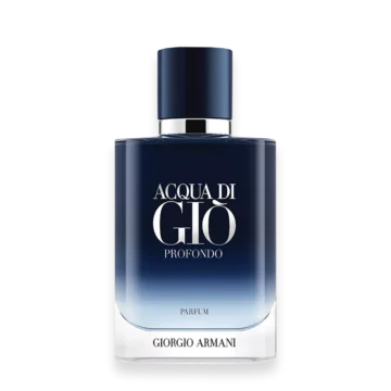 Acqua Di Gio Profondo bottle with marine citrus aromatic and mineral amber notes