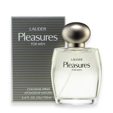 Pleasures for Men by Estée Lauder perfume bottle fresh woody fragrance for men