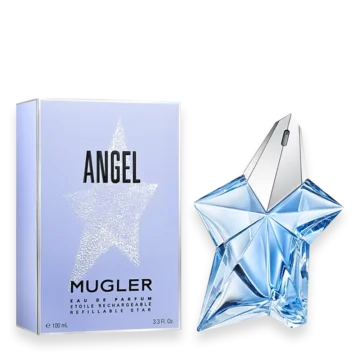 Angel by Mugler star-shaped blue perfume bottle for women