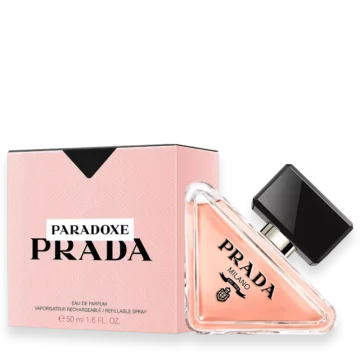 Prada Paradoxe perfume bottle elegant women’s fragrance with iris and vanilla