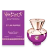 Versace Dylan Purple Pour Femme perfume bottle with elegant purple glass design and gold accents