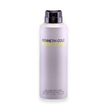 Kenneth Cole Reaction Body Spray can with silver and blue design