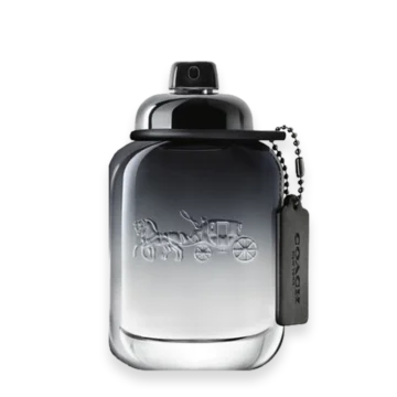 Bottle of Coach New York for Men perfume featuring a sleek, masculine design inspired by the energy of New York City
