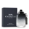 Bottle of Coach New York for Men perfume featuring a sleek, masculine design inspired by the energy of New York City