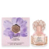 Vince Camuto Fiori perfume box and bottle with a purple flower design on a pale pink background