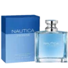 Bottle of Nautica Voyage perfume featuring a clear glass design with a light blue nautical-inspired look