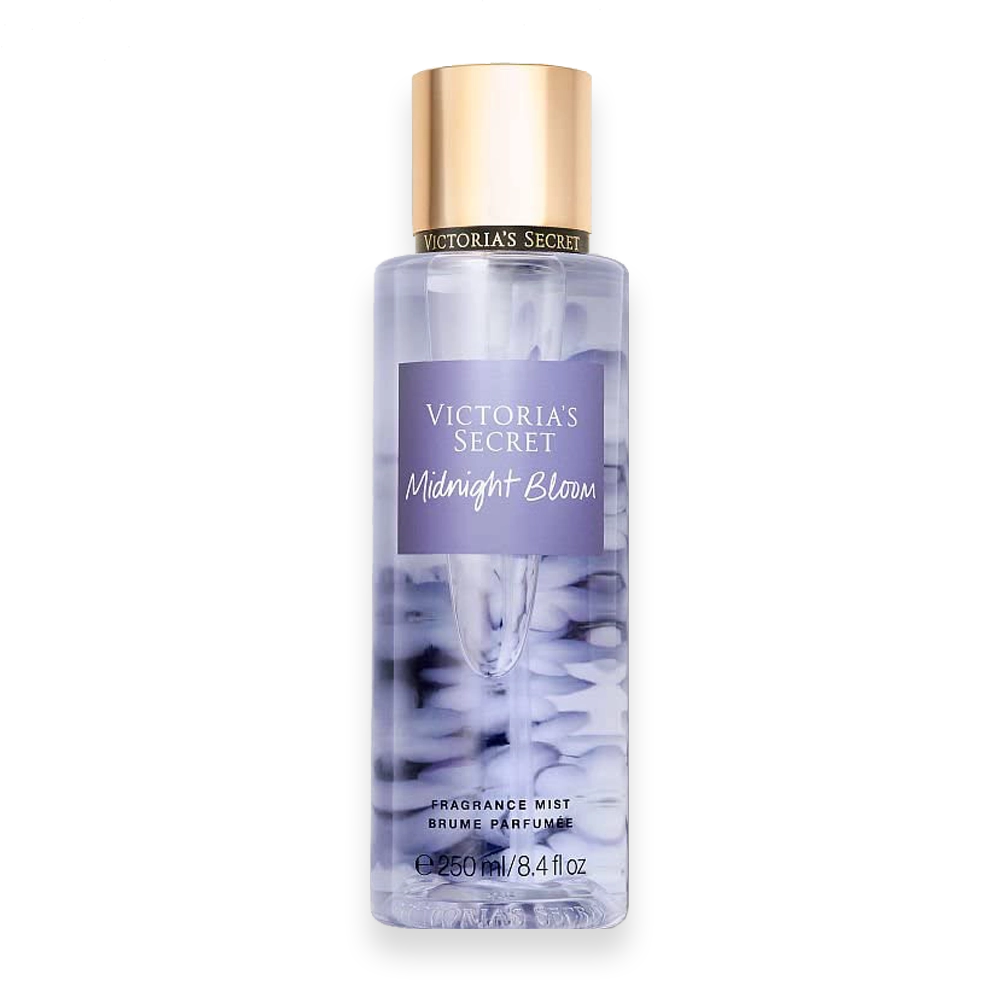 Victoria’s Secret Midnight Bloom Fragrance Mist 8.4 oz bottle with moonflower and creamy woods scent