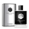 Vince Camuto Virtu perfume bottle with its silver-and-black box, showing the brand name and emblem clearly.