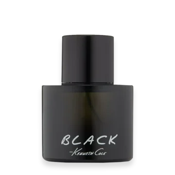 Kenneth Cole Black for Men fragrance bottle with sleek black rectangular design