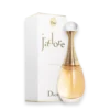 Bottle of J’adore perfume by Dior featuring an elegant golden amphora-shaped design