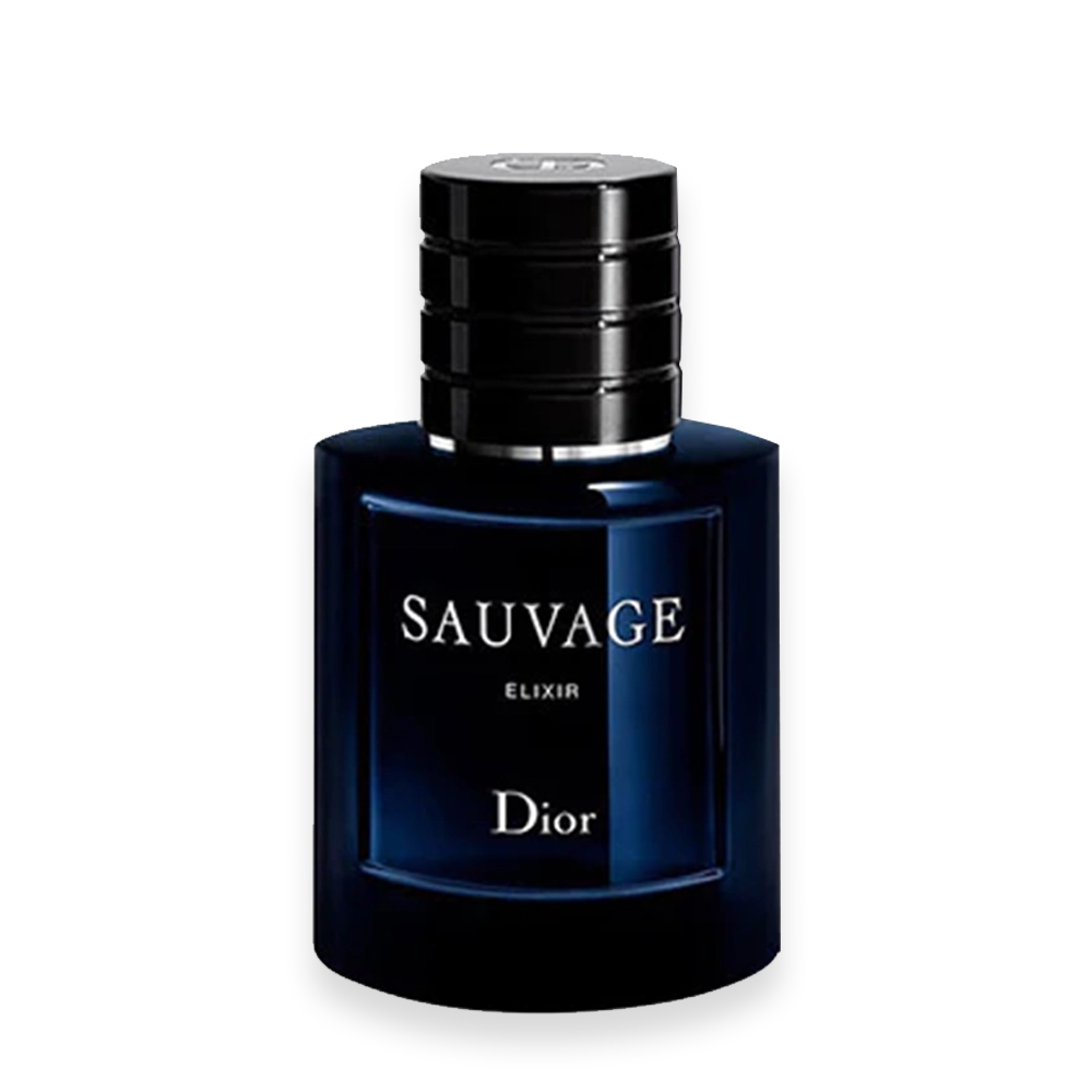 Sauvage Elixir » Scott Beauty Shop Dior Sauvage Elixir 2 oz dark blue perfume bottle