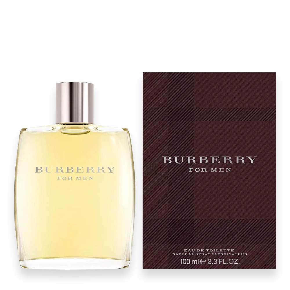 Burberry for Men – Classic Fresh Woody Aromatic Cologne » Scott Beauty Shop Burberry for Men men’s cologne bottle with dark brown cap and clear glass