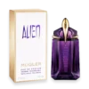 Alien by Thierry Mugler purple gemstone bottle with jasmine, cashmeran wood, and white amber notes