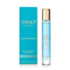 Travel-size bottle of Versace Dylan Turquoise Pour Femme featuring a turquoise design with gold accents