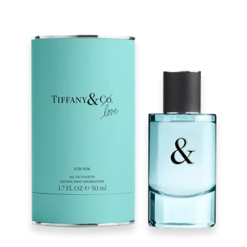 Tiffany & Love For Him with pink pepper, grapefruit, and warm woody notes creating a fresh, modern, and confident masculine fragrance