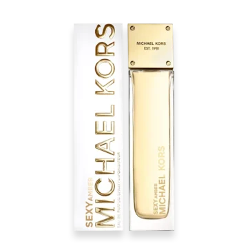 Michael Kors Sexy Amber Eau de Parfum with warm amber, white florals, and sandalwood creating a sensual and luxurious fragrance