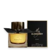My Burberry Black Eau de Parfum elegant amber perfume bottle with ribbon