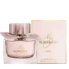 My Burberry Blush Eau de Parfum bottle with pink fragrance and signature Burberry bow