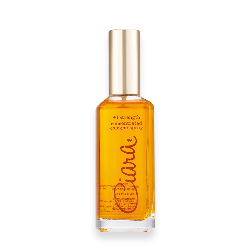 Ciara 80 Strength Eau de Parfum by Revlon » Scott Beauty Shop Ciara 80 Strength Eau de Parfum by Revlon sleek glass bottle with soft golden fragrance