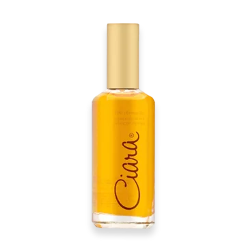Ciara 100 Strength Eau de Parfum by Revlon elegant glass bottle with golden hue