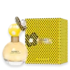 Perfume bottle labeled Honey by Marc Jacobs beside a yellow black-dotted box, bright and decorative packaging