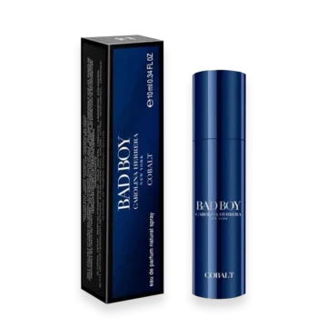 Bad Boy Cobalt by Carolina Herrera pocket spray travel size blue fragrance bottle