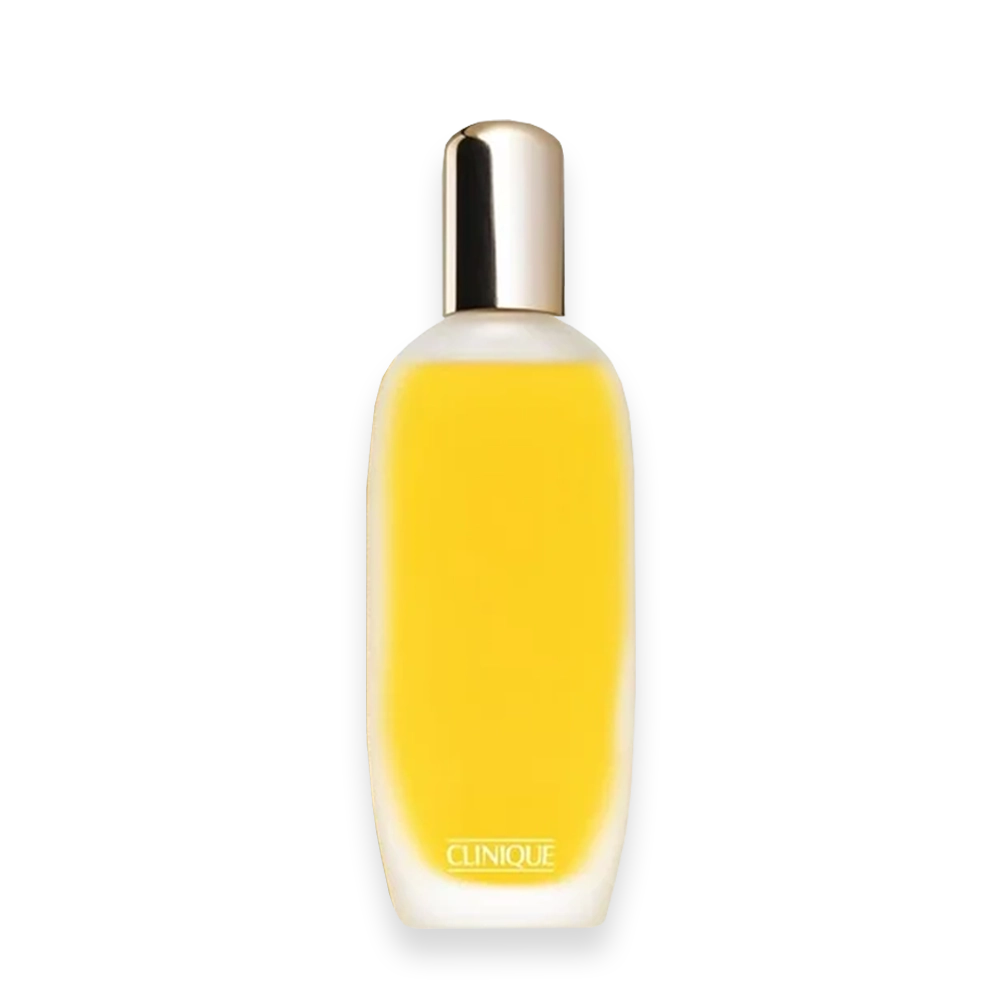 Aromatics Elixir by Clinique – Classic Chypre Floral Perfume » Scott Beauty Shop Aromatics Elixir by Clinique perfume bottle with gold cap and square glass design